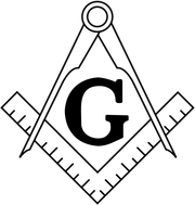 Symbol of Freemasonry, the arc-and-compass